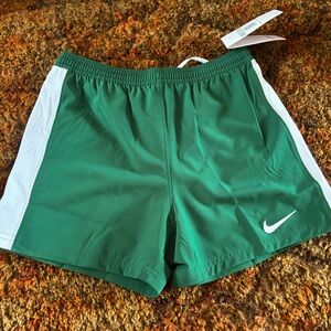 Nike Women's Green and White Athletic Shorts